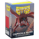 Dragon Shield Sleeves - Matte Dual: Crimson & Silver (100 Count)