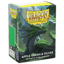 Dragon Shield Sleeves - Matte Dual: Apple Green & Silver (100 Count)