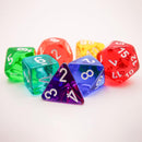 Chessex 7-Die Set: Prism Translucent: GM & Beginner Player Set