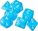 Chessex 7 Mini-Die Set: Frosted: Caribbean Blue