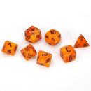 Chessex 7 Mini-Die Set: Vortex: Orange / Black