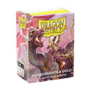 Dragon Shield Sleeves - Matte Dual: Pomegranate & Gold  (100 Count)
