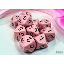 Chessex 10x D10 - Opaque Pastel: Pink / Black