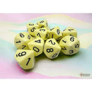 Chessex 10x D10 - Opaque Pastel: Yellow / Black