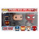 Pop! Captain American - Civil War: Captain America/Iron Man/Hawkeye/Spider-Man [4-Pack] *No Keychains (used)