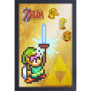 Legend of Zelda: Link to the Past Link & Master Sword 11"X17" Framed Print