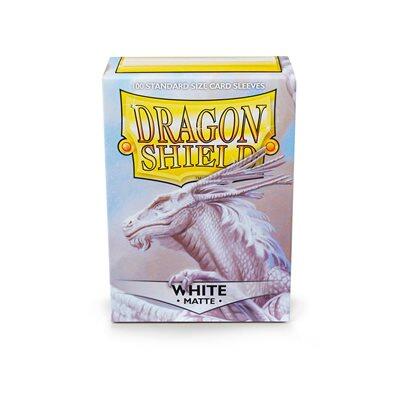 Dragon Shield Sleeves (White Matte) (100 Count)