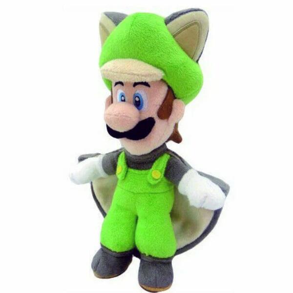 New Super Mario Bros. U - Flying Squirrel Luigi 9" Plush Toy