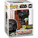 Pop! Star Wars - Mandalorian: Dark Trooper with Grogu [488] Glow in the Dark (used)