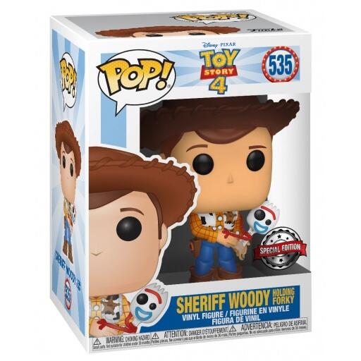 Pop! Toy Story 4: Sheriff Woody holding Forky [535] (used)