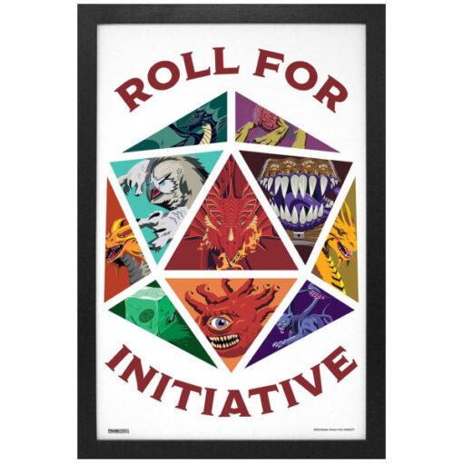 Dungeons & Dragons Roll for Initiative Characters 11" X 17" Framed Print