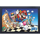 Super Mario Bros 3 Animated Character Group 11"X17" Framed Print