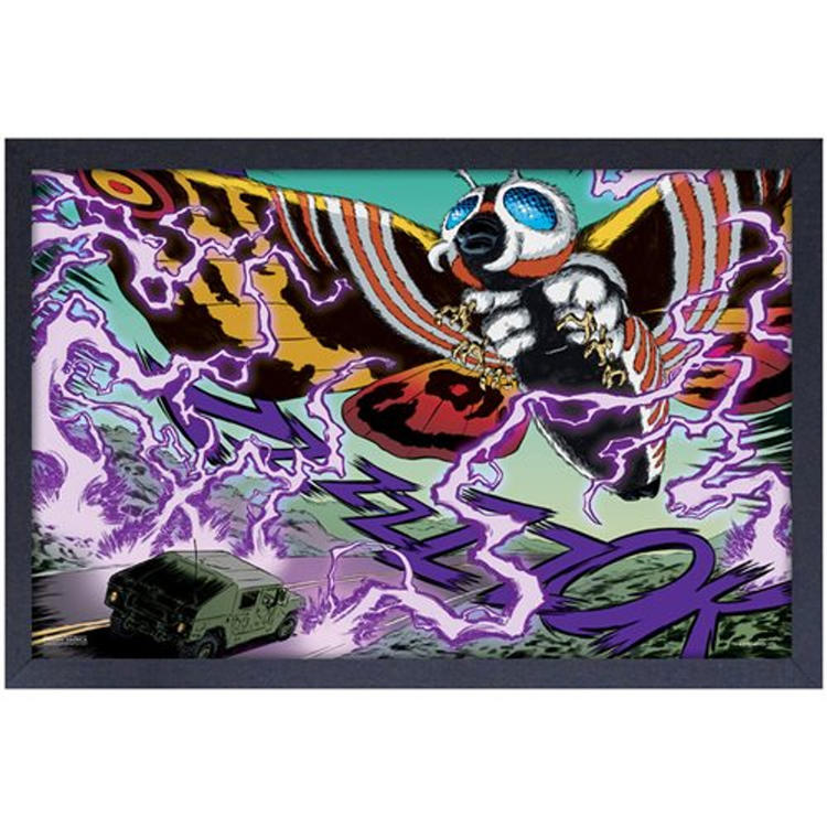 Godzilla Mothra Attack 11x17" Framed Art Print