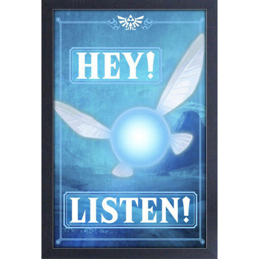 Legend of Zelda Navi Hey! Listen! 11"X17" Framed Print