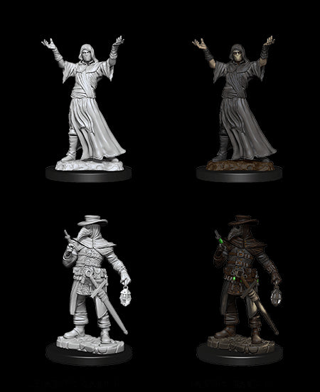 WizKids Deep Cuts Unpainted Miniatures - Wave 15: Plague Doctor & Cultist