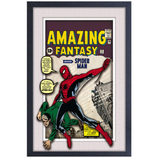 Marvel Spider-Man 1st Comic 11"x17" Faux Matte Framed Print