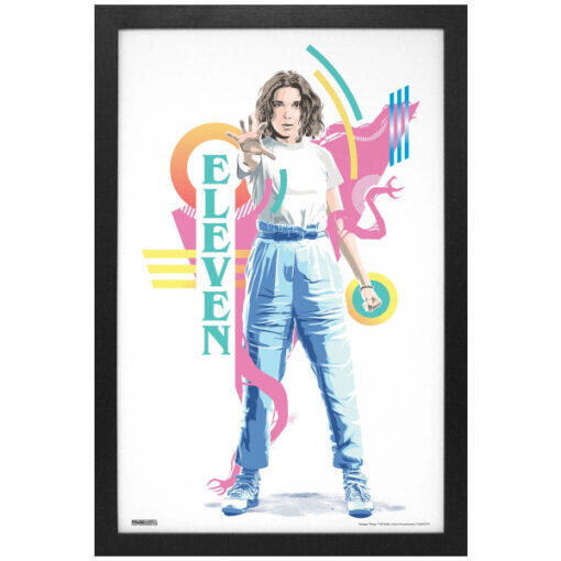 Stranger Things 80’s Retro Eleven 11"x17" Framed Print