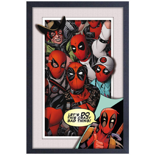 Deadpool Crazy Bad Thing 11"x 17" Faux Matte Framed Print