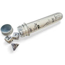 Lab Dice 8: Marble: 7 pc Calcite/ Blak