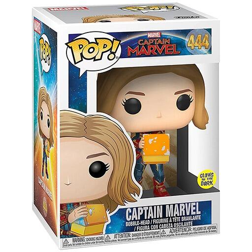 Pop! Captain Marvel: Captain Marvel (Tesseract) [444] Glow in the Dark (used)