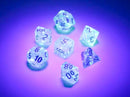 Chessex 7 Mini-Die Set: Borealis: Icicle/Light Blue
