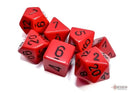 Chessex 7-Die Set: Opaque: Red/Black