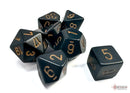 Chessex 7-Die Set: Opaque: Black/Gold