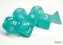 Chessex 7-Die Set: Frosted: Teal/White