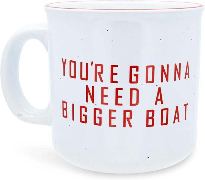 Jaws Bigger Boat Ceramic Camper Mugs, 20oz