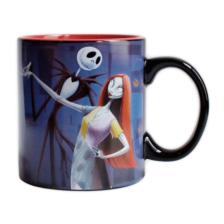 Disney Nightmare Before Christmas Jack and Sally Jumbo Ceramic Mug, 20oz