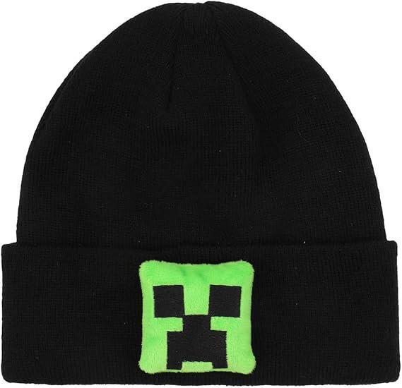 Minecraft Creeper Head Black Beanie