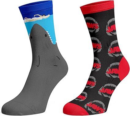 Jaws Shark Logo 2 Pack Crew Socks