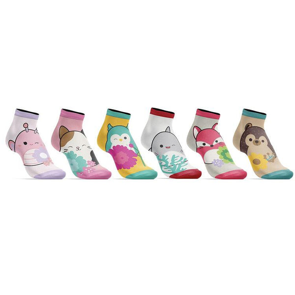 Squishmallows Characters 6 Pack Kids Ankle Socks