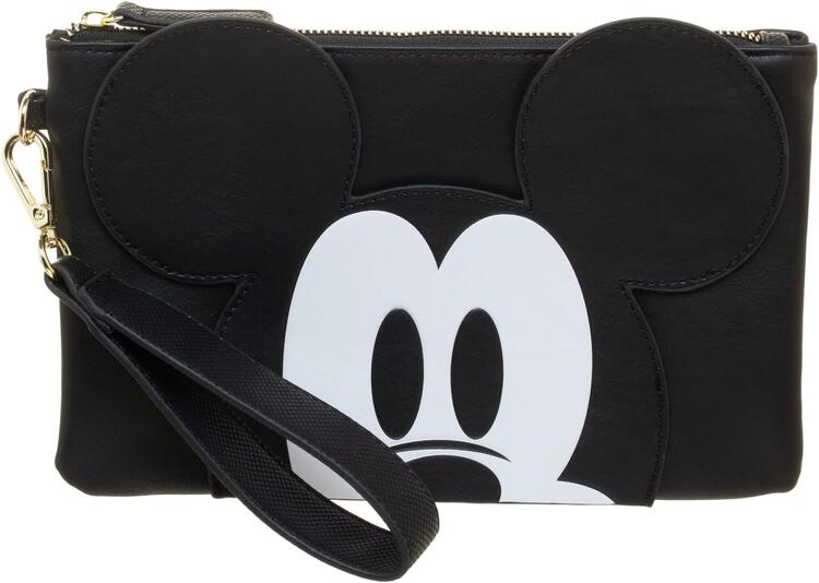 Disney Mickey & Minnie Mouse Face Womens 2-in-1 Wristlet & Clutch Wallet