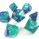 Chessex 7-Die Set: Gemini: Blue-Teal / Gold