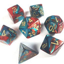 Chessex 7-Die Set: Gemini: Red-Teal / Gold