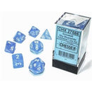 Chessex 7-Die Set: Borealis: Sky Blue / White