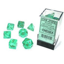 Chessex 7-Die Set: Borealis: Light Green / Gold Luminary