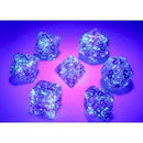 Chessex 7-Die Set: Borealis: Royal Purple/Gold Luminary