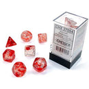 Chessex 7-Die Set: Nebula: Red/Silver Luminary