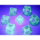 Chessex 7-Die Set: Borealis: Teal/Gold Luminary