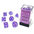 Chessex 7-Die Set: Borealis: Purple/White Luminary