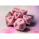 Chessex 7-Die Set: Opaque Pastel: Pink / Black