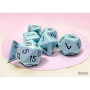 Chessex 7-Die Set: Opaque Pastel: Blue / Black