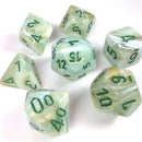Chessex 7-Die Set: Marble: Green/Dark Green