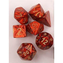 Chessex 7-Die Set: Scarab: Scarlet/Gold