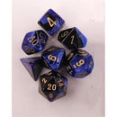 Chessex 7-Die Set: Gemini: Black-Blue/Gold