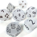 Chessex 7-Die Set: Frosted: Clear/Black