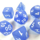 Chessex 7-Die Set: Frosted: Blue/White