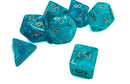 Chessex 7-Die Set: Cirrus: Aqua/Silver